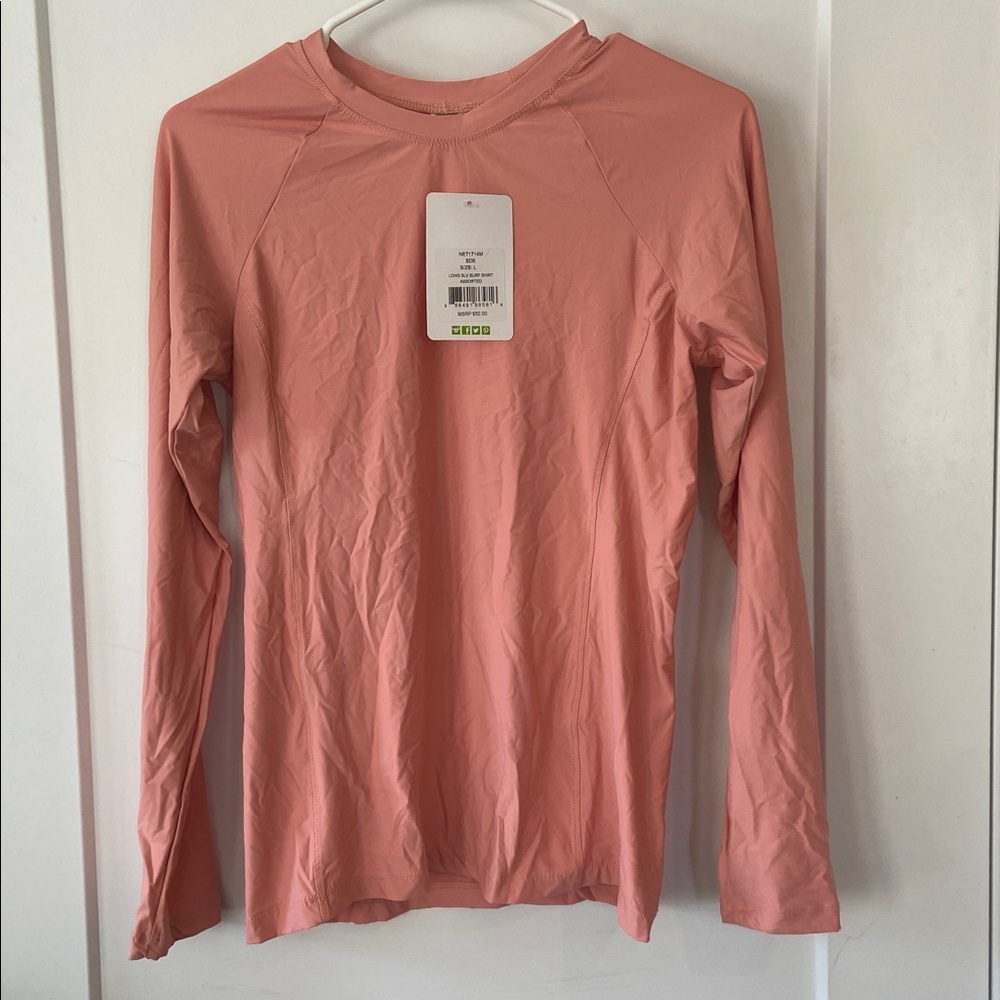 NWT Next by Athena long sleeve surf shirt in pink/coral